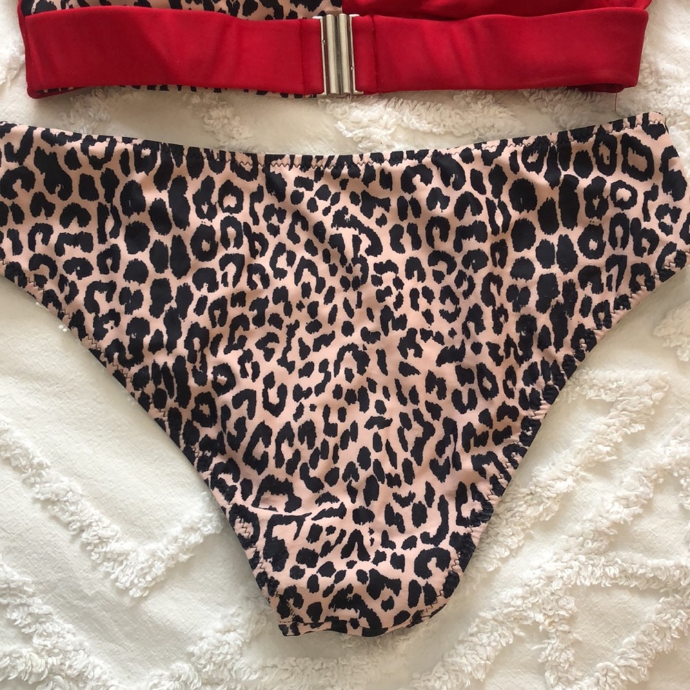 Red And Leopard Print Bikini - image 5